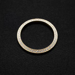 Lünette für Rolex Datejust 31 750 Gelbgold 48 Brill. 1,03 ct TW/VSi