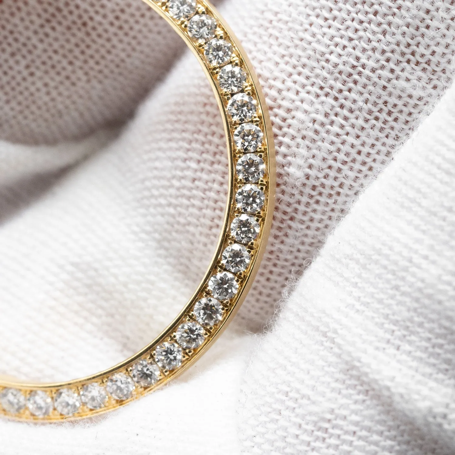 Lünette für Rolex Datejust 31 750 Gelbgold mit 48 Brillanten, 1,03 ct TW/VSi