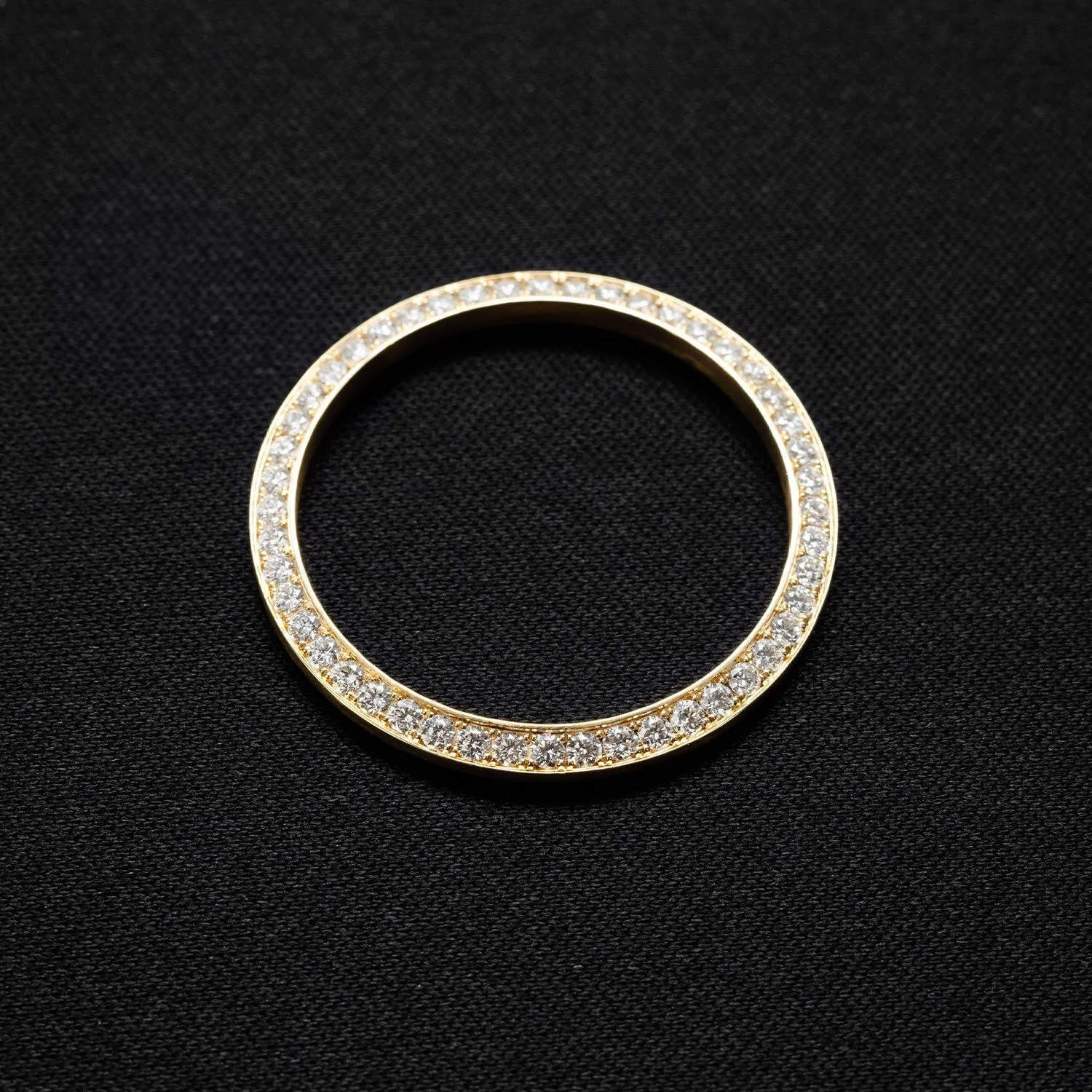 Lünette für Rolex Datejust 31 750 Gelbgold mit 48 Brillanten, 1,03 ct TW/VSi