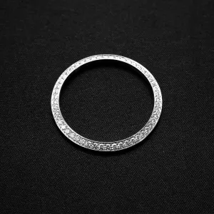 Lünette für Rolex Datejust 36 750 Weißgold 52 Brill. 1,25 ct. TW/VSi