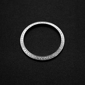 Lünette für Rolex Datejust 36 750 Weißgold 52 Brill. 1,25 ct. TW/VSi
