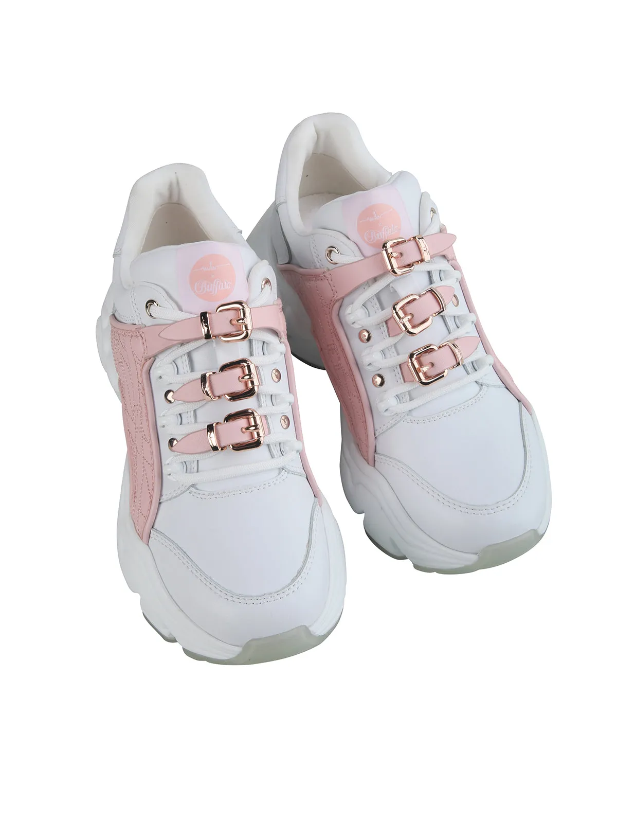 MH X BUFFALO BINARY SNEAKER WEIß/ROSA