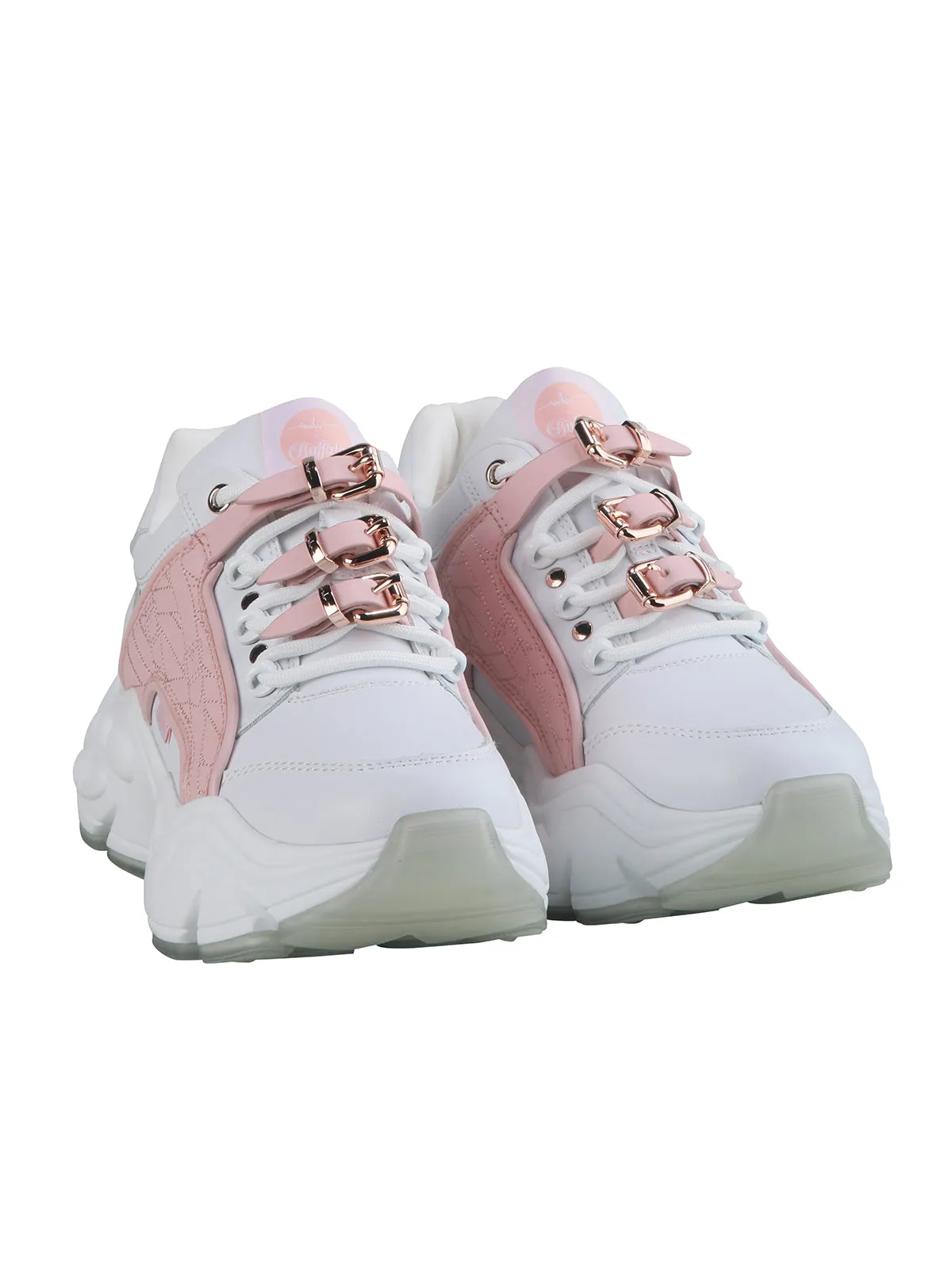 MH X BUFFALO BINARY SNEAKER WEIß/ROSA