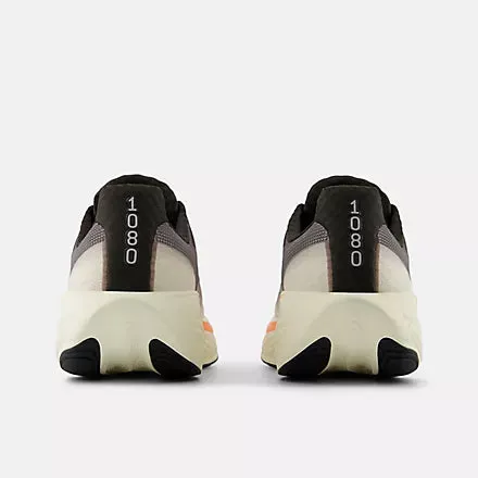 New Balance Herren Fresh Foam X 1080v14 Sneaker in Schwarz-Zement mit Angora und Heißer Mango
