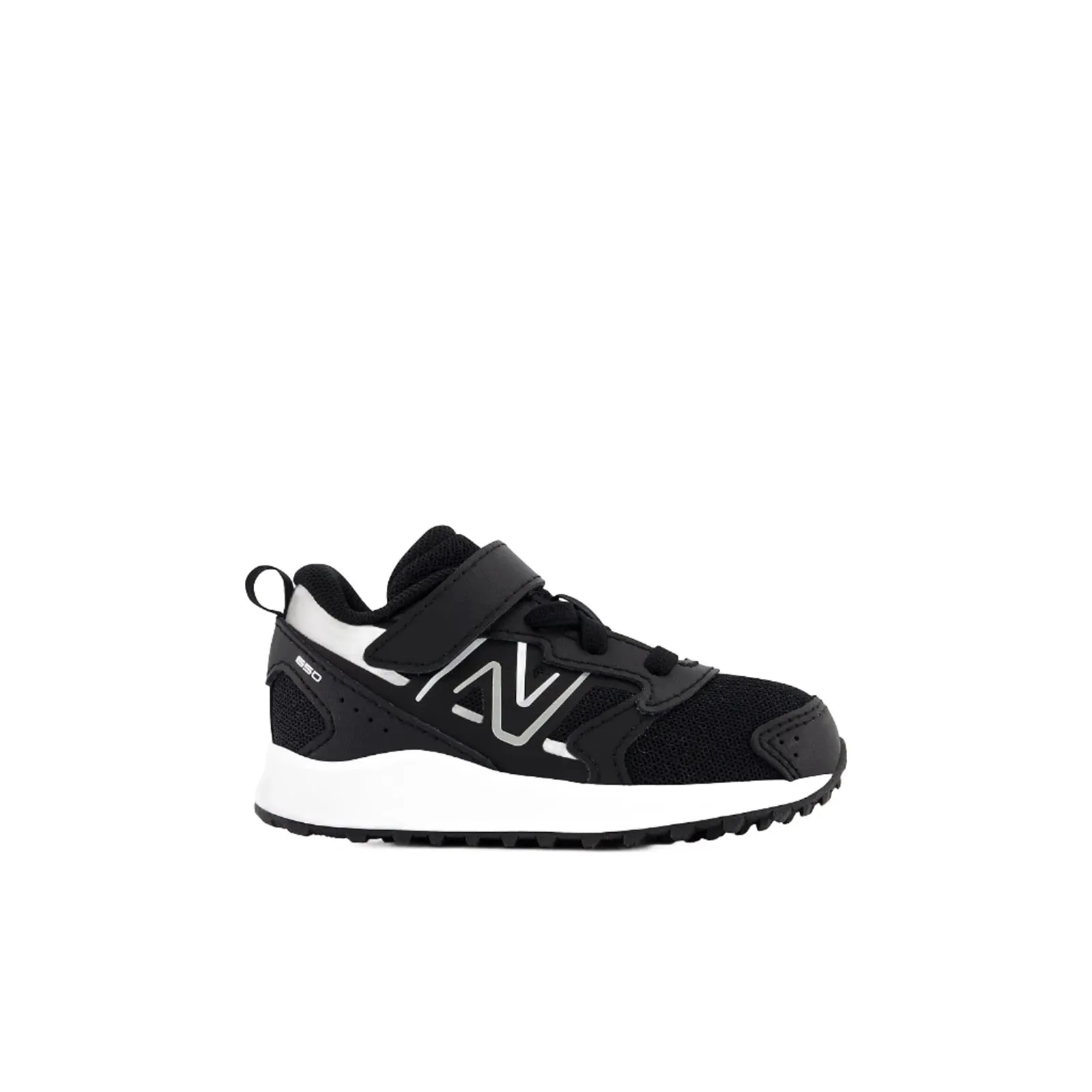 New Balance Schuhe Fresh Foam 650 Bungee-Schnürung mit Oberriemen Schwarz/Metallisches Silber (4c-10c)