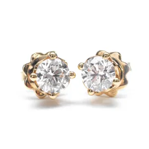 Ohrringe aus Rotgold mit Diamant TW VS1 2x0,50 ct