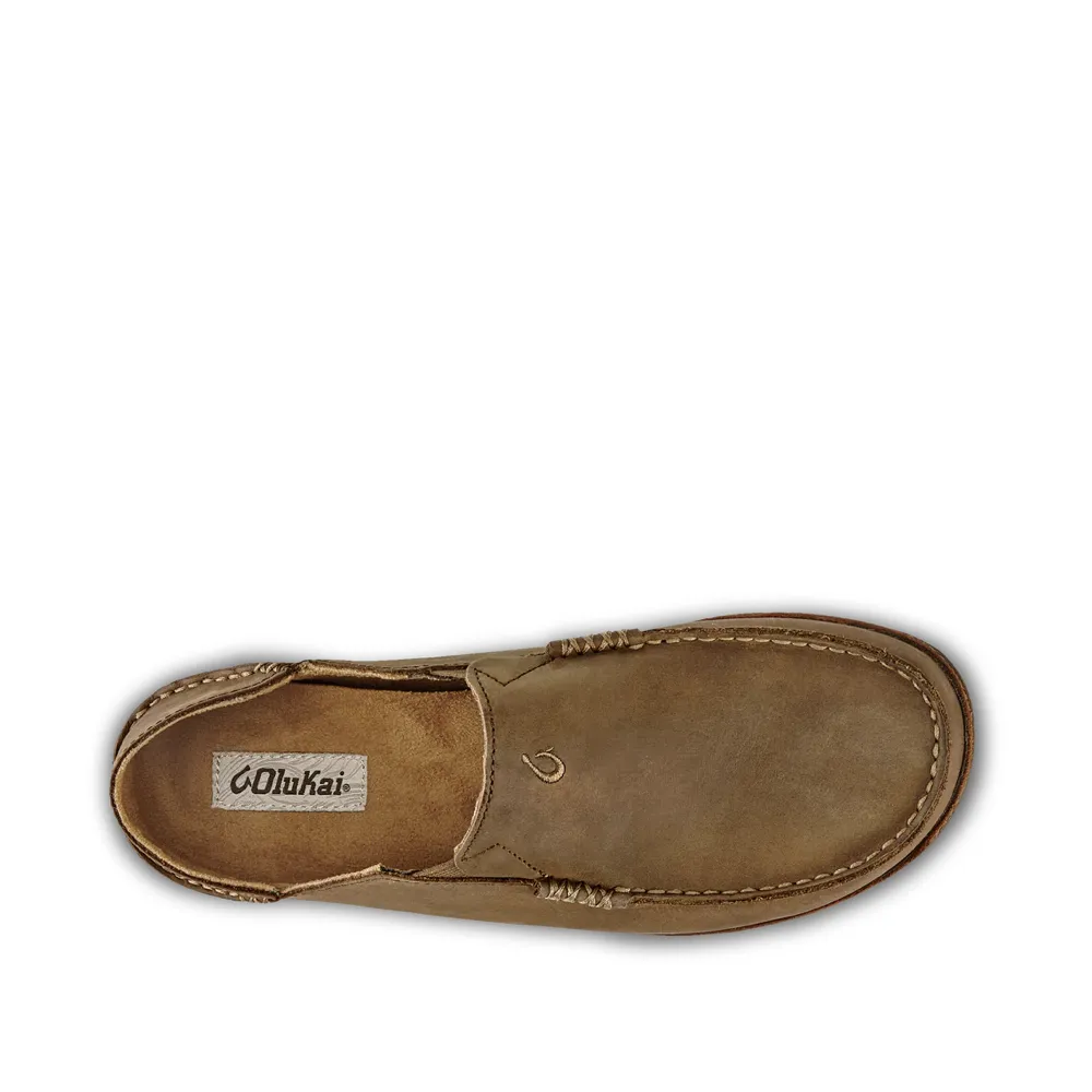 OluKai Herren Moloa Moc Leder Slip-On Schuhe in Ray