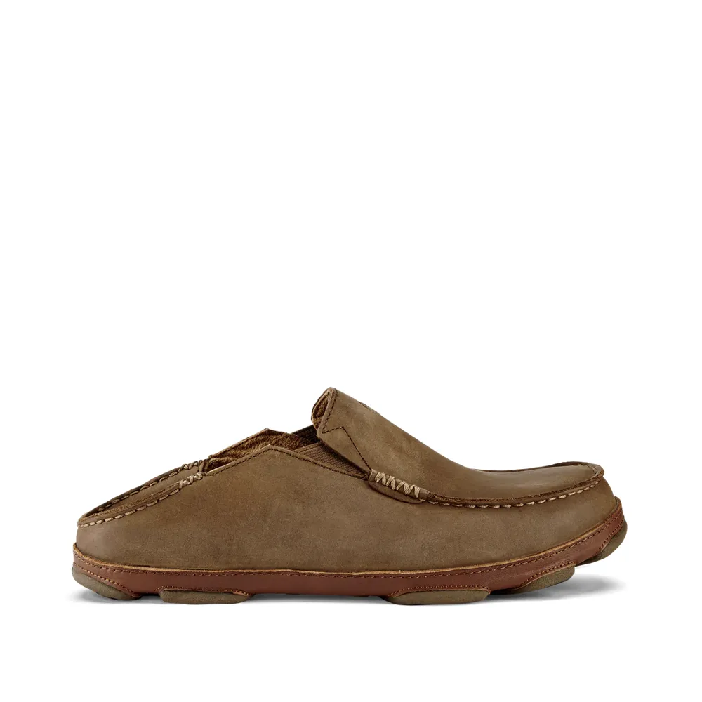 OluKai Herren Moloa Moc Leder Slip-On Schuhe in Ray