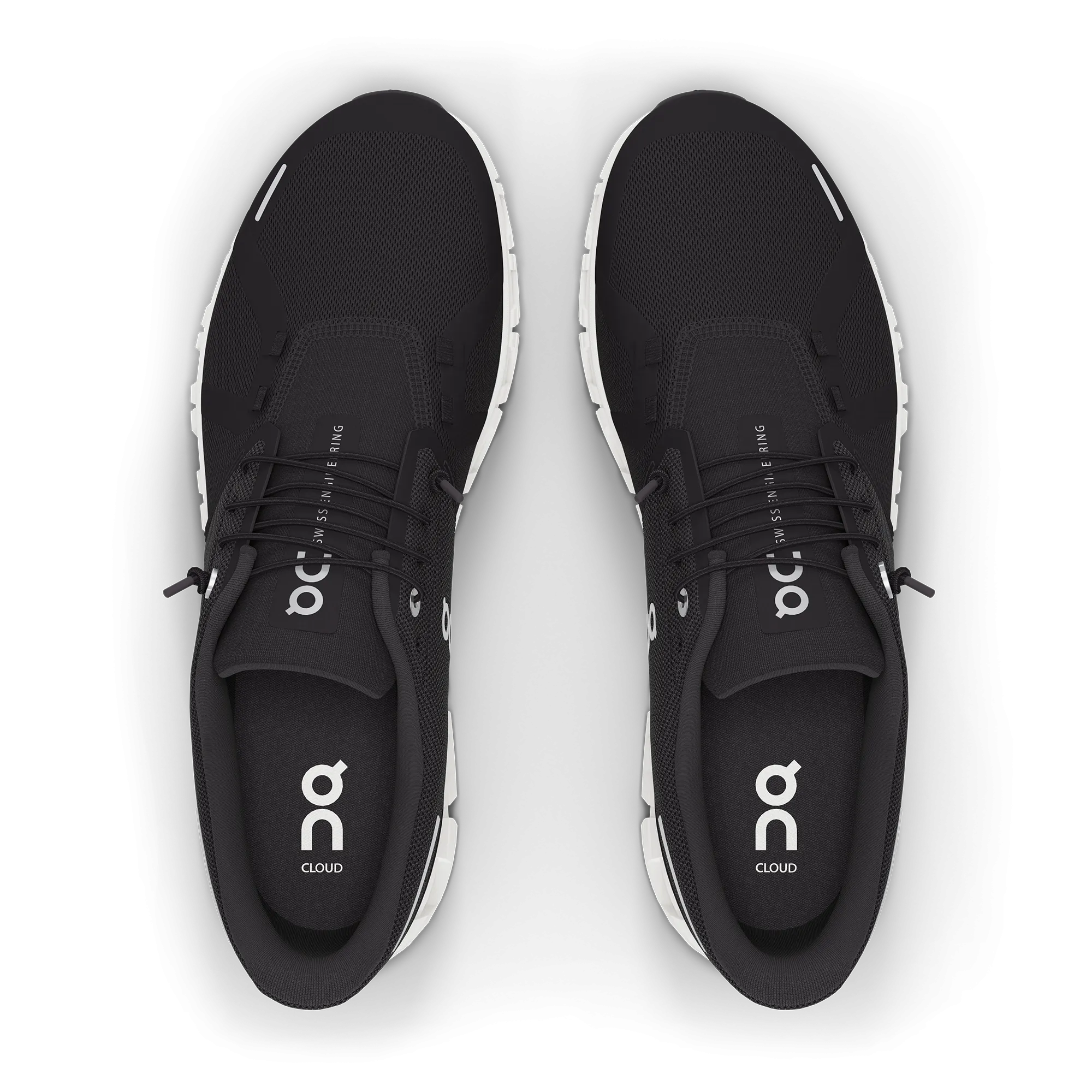 On Women's Cloud 6 Schuhe - Schwarz / Weiß On Cloud Schuhe