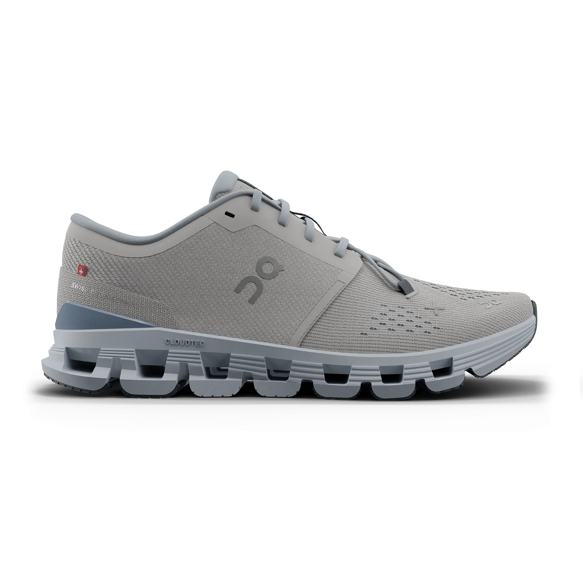 On Women's Cloud X 4 Schuhe - Silber / Chambray On Cloud Schuhe