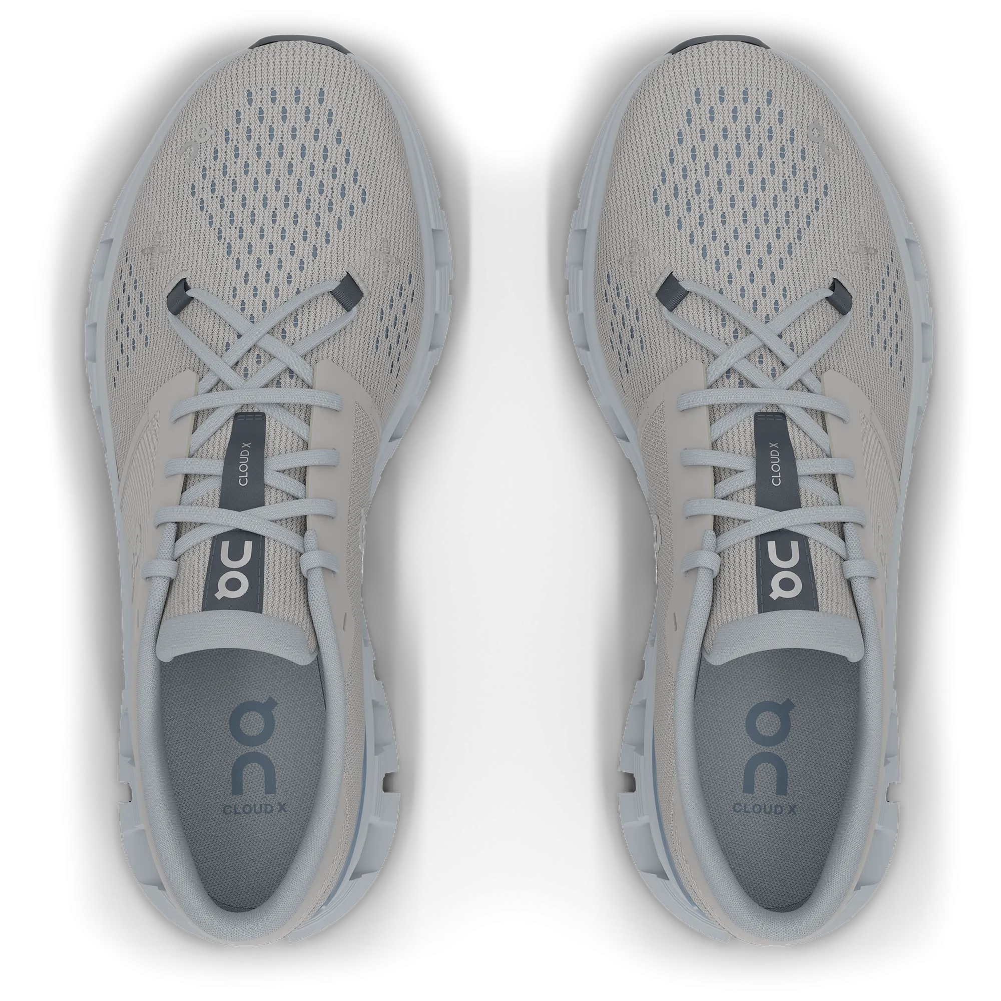 On Women's Cloud X 4 Schuhe - Silber / Chambray On Cloud Schuhe
