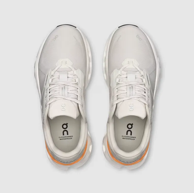 On Women's Cloudrunner 2 wasserdichte Schuhe - Wolf / Tangerine On Cloud Schuhe