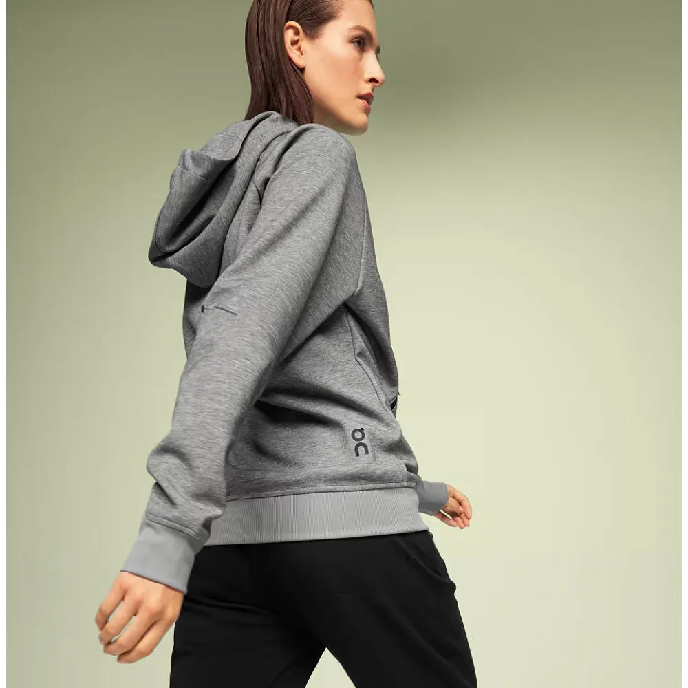 Über Damen-Reißverschluss-Hoodie - Grau On Cloud Schuhe