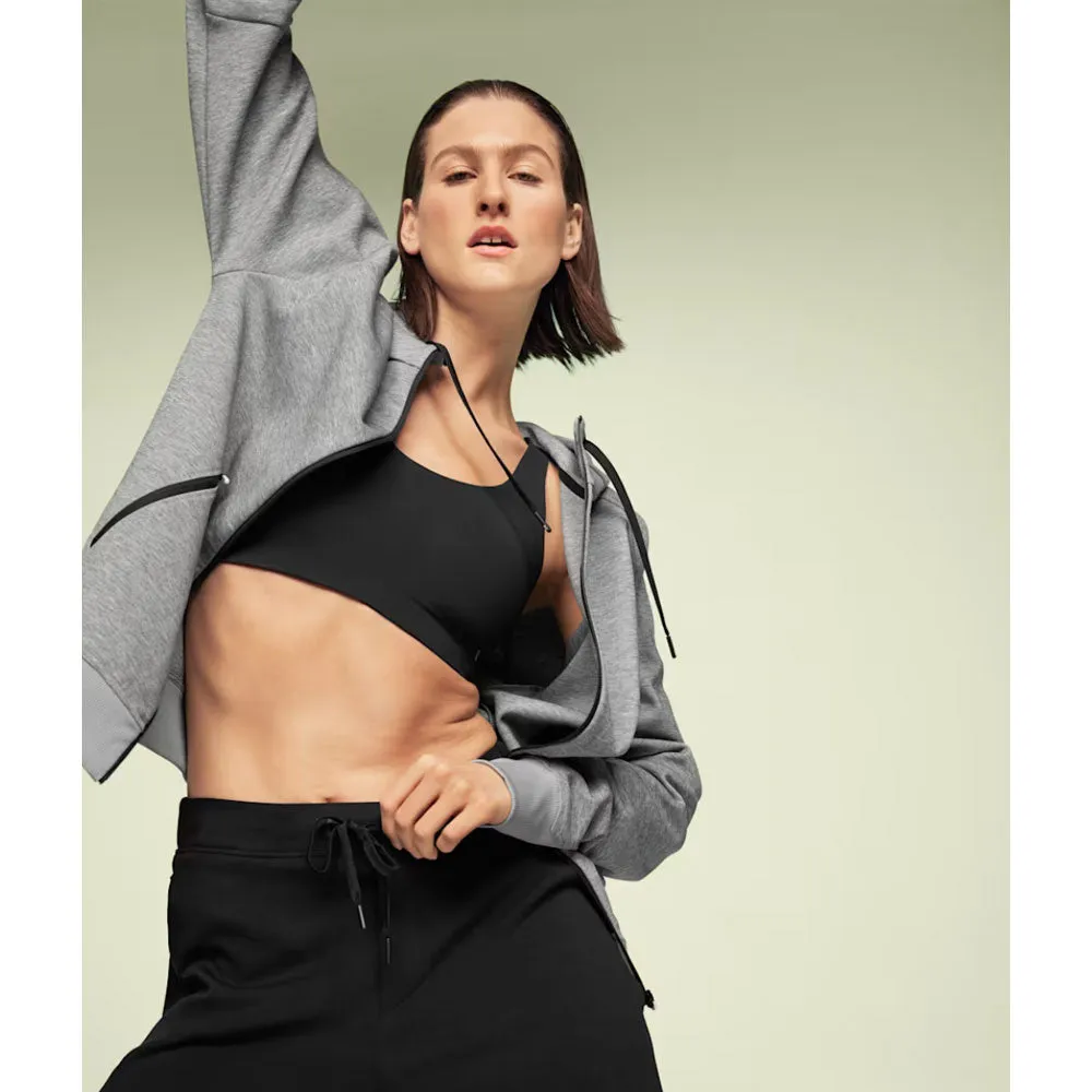 Über Damen-Reißverschluss-Hoodie - Grau On Cloud Schuhe