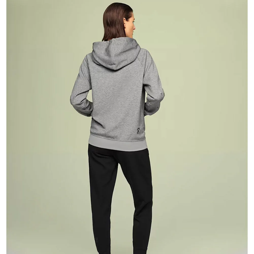 Über Damen-Reißverschluss-Hoodie - Grau On Cloud Schuhe