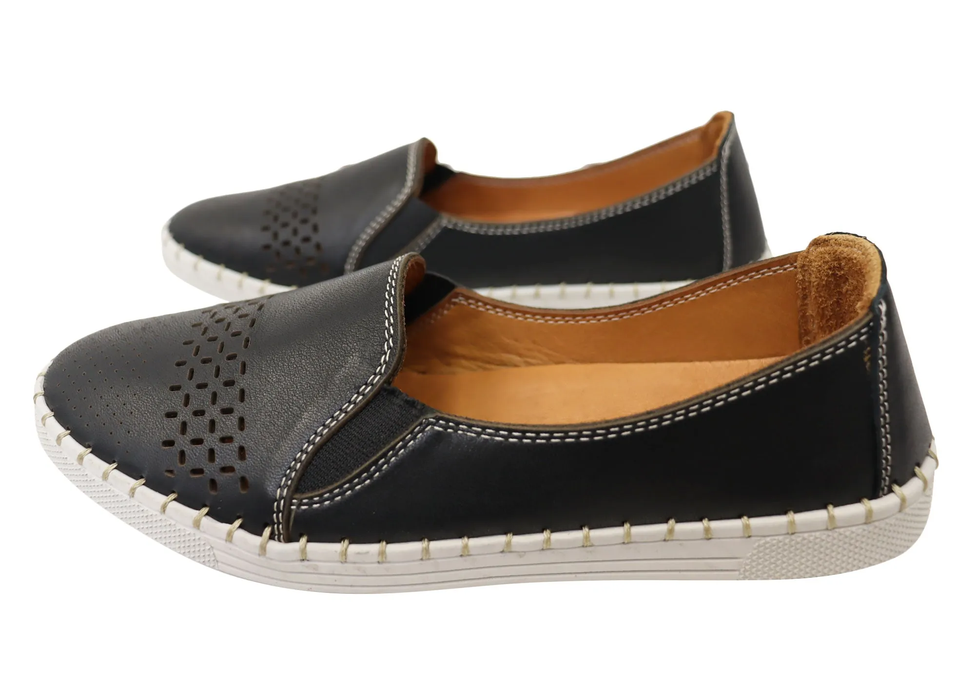 Orizonte Harlow Damen Europäische Bequeme Lederschuhe Orizonte Schuhe
