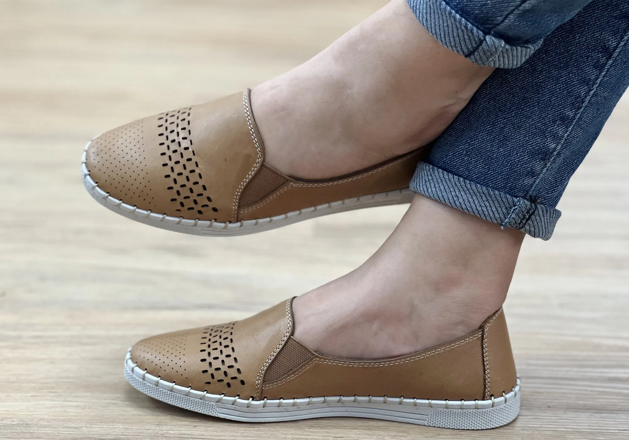 Orizonte Harlow Damen Europäische Bequeme Lederschuhe Orizonte Schuhe