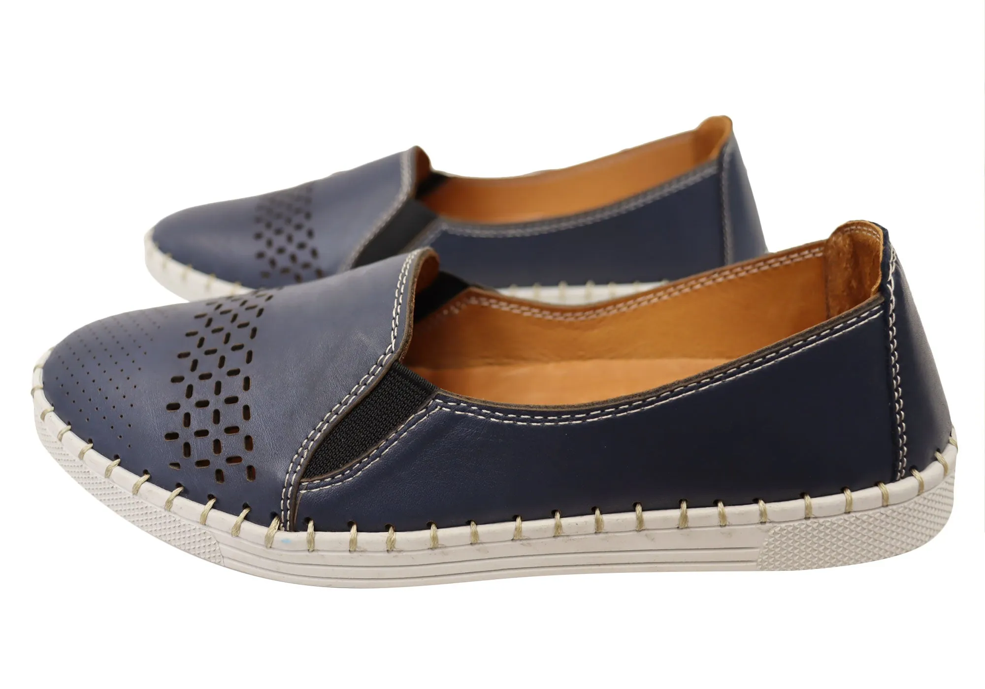 Orizonte Harlow Damen Europäische Bequeme Lederschuhe Orizonte Schuhe