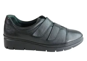 Orizonte Kerri Damen Europäische Komfort Schuhe mit verstellbaren Riemen aus Leder Orizonte Schuhe