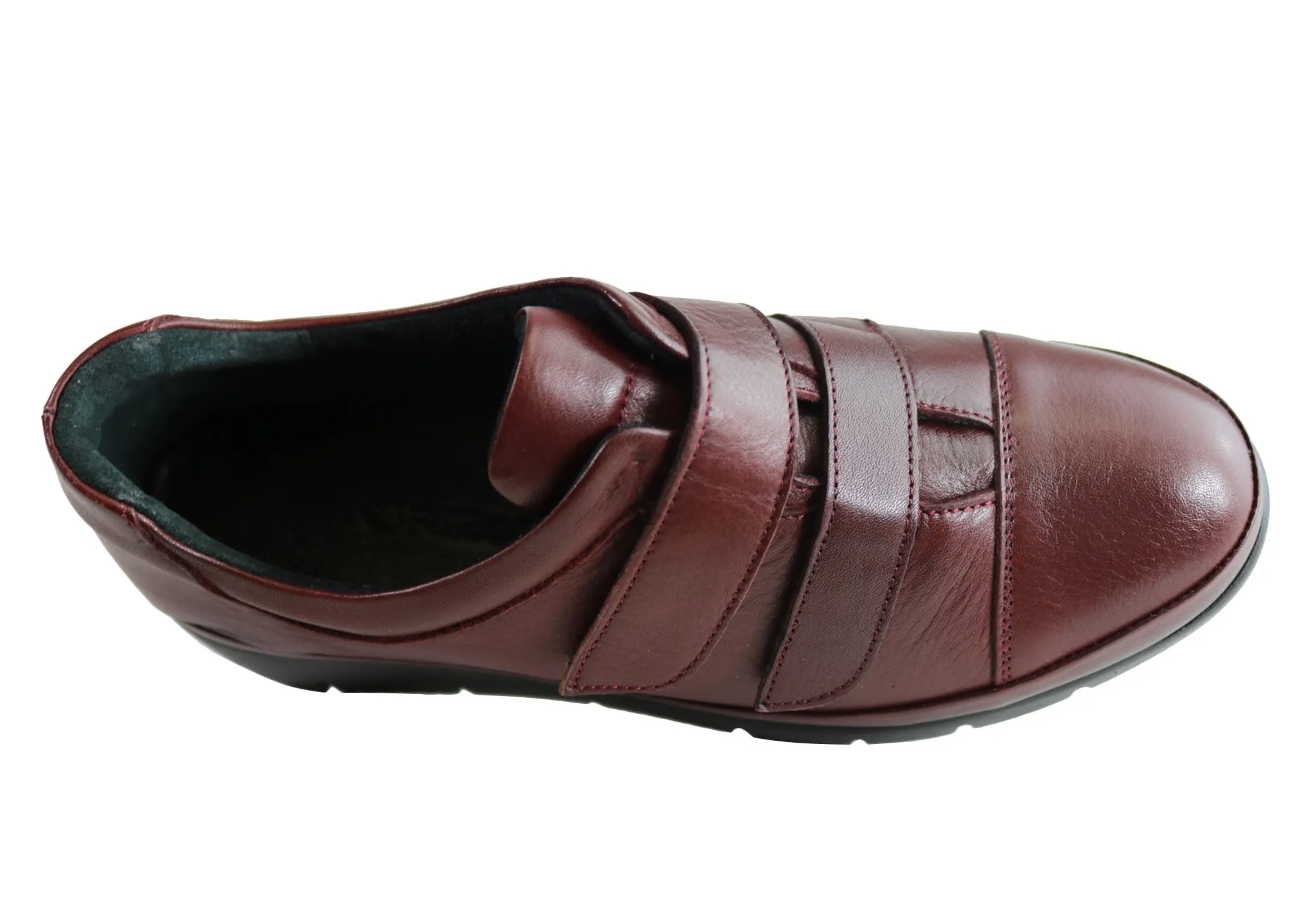 Orizonte Kerri Damen Europäische Komfort Schuhe mit verstellbaren Riemen aus Leder Orizonte Schuhe