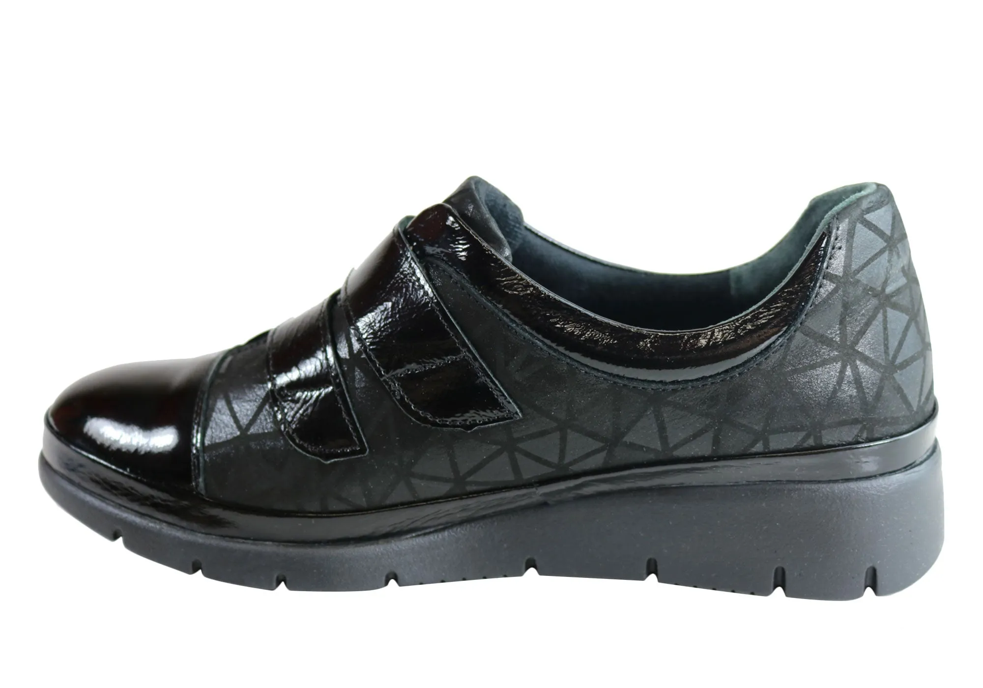 Orizonte Kerri Damen Europäische Komfort Schuhe mit verstellbaren Riemen aus Leder Orizonte Schuhe