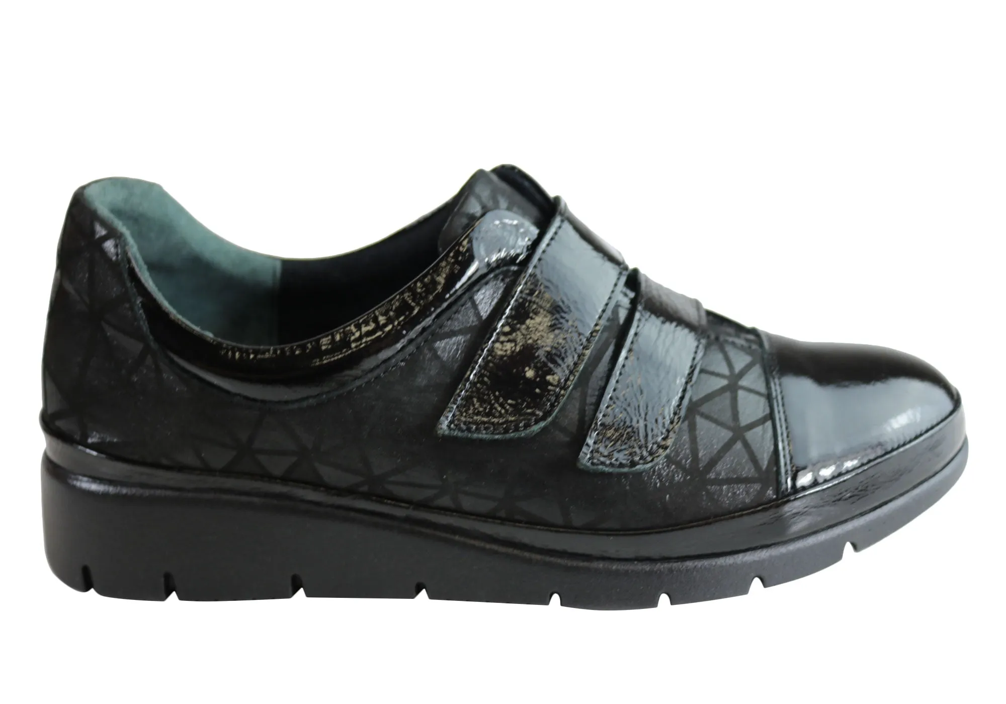 Orizonte Kerri Damen Europäische Komfort Schuhe mit verstellbaren Riemen aus Leder Orizonte Schuhe
