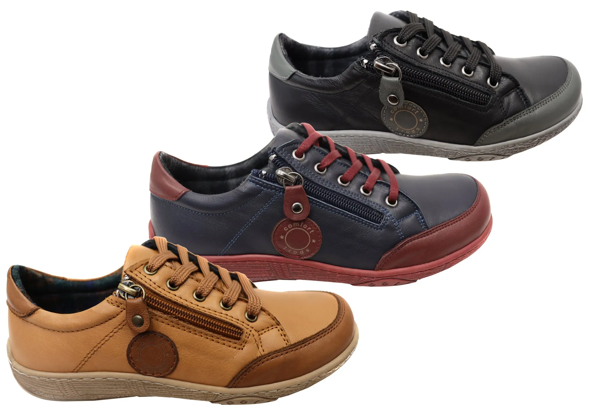 Orizonte Newbay Damen Bequeme Lederschuhe Europäische Schuhe Orizonte Schuhe