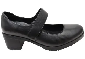 Orizonte Valimera Damen Europäische Bequeme Leder High Heels Orizonte Schuhe