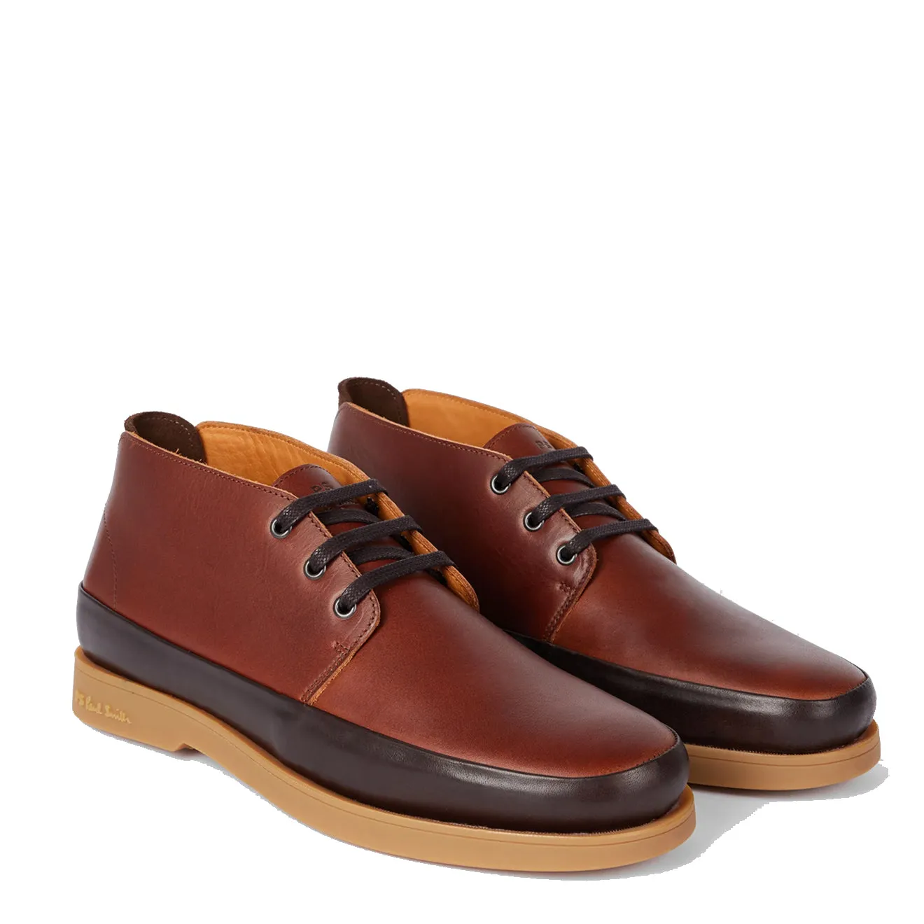 Paul Smith Leder Crane Chukka Stiefel Beige