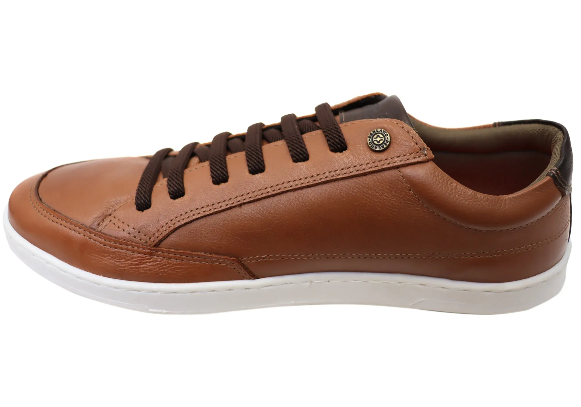 Perlatto Trevor Herren Brasilianische Bequemlichkeit Leder Slip-On Freizeitschuhe Perlatto Schuhe