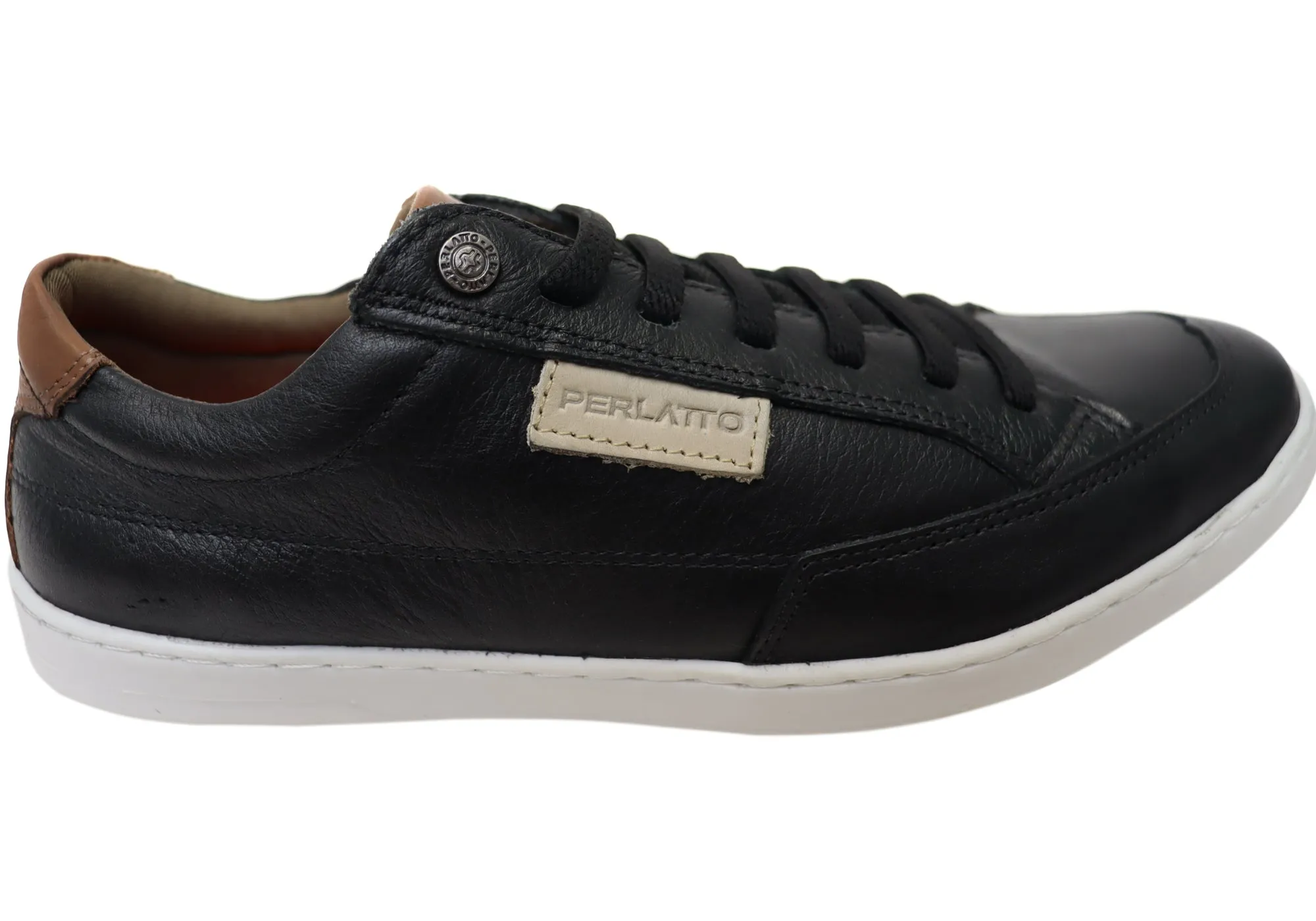 Perlatto Trevor Herren Brasilianische Bequemlichkeit Leder Slip-On Freizeitschuhe Perlatto Schuhe