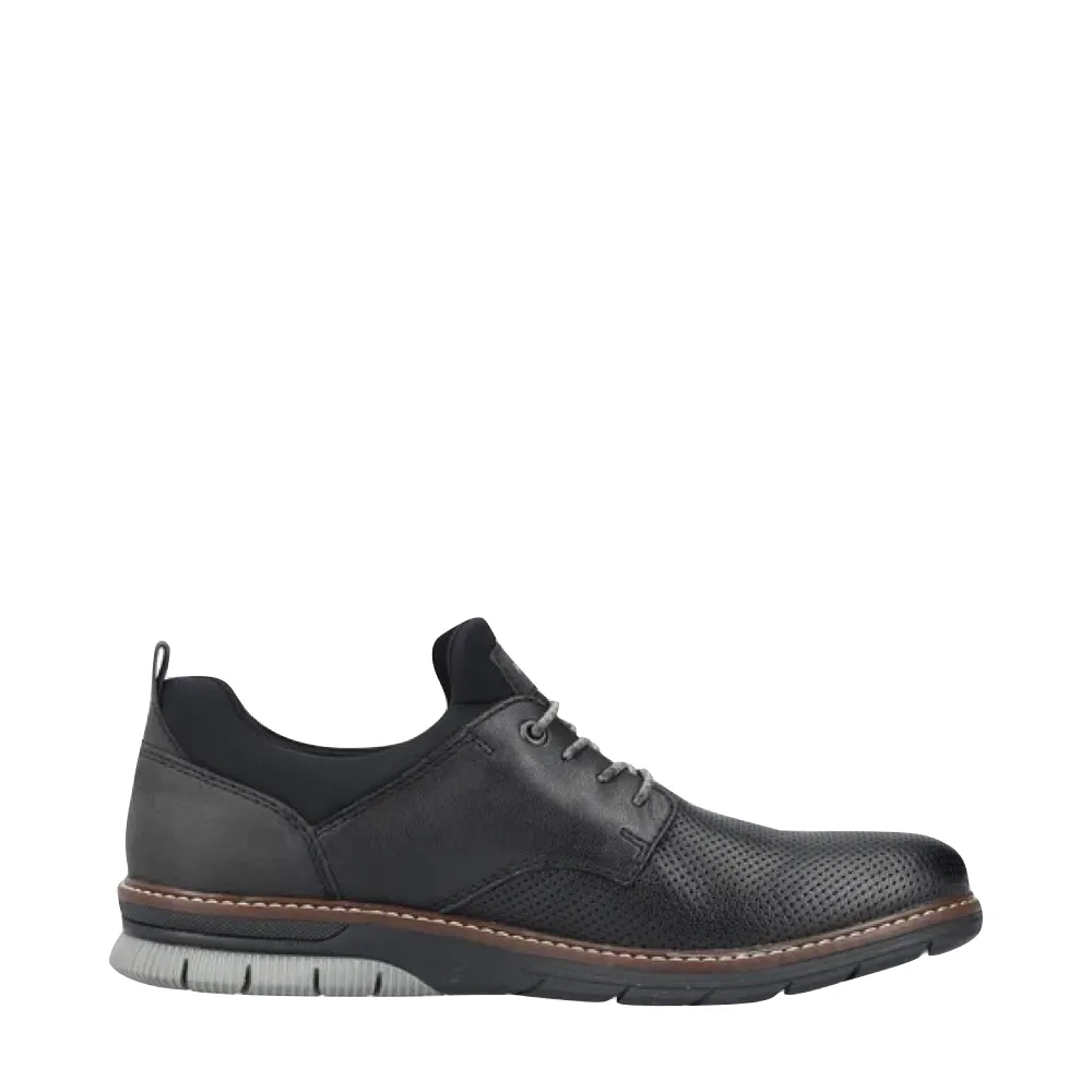 Rieker Herren Dustin 50 Perforierter Schuh in Schwarz