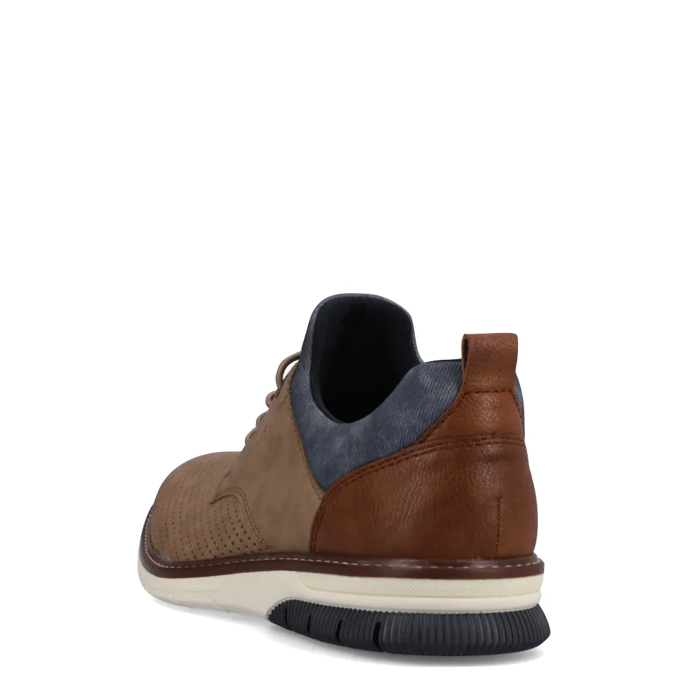 Rieker Herren Dustin 50 Perforierter Schuh in Fango Taupe