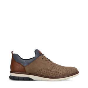 Rieker Herren Dustin 50 Perforierter Schuh in Fango Taupe