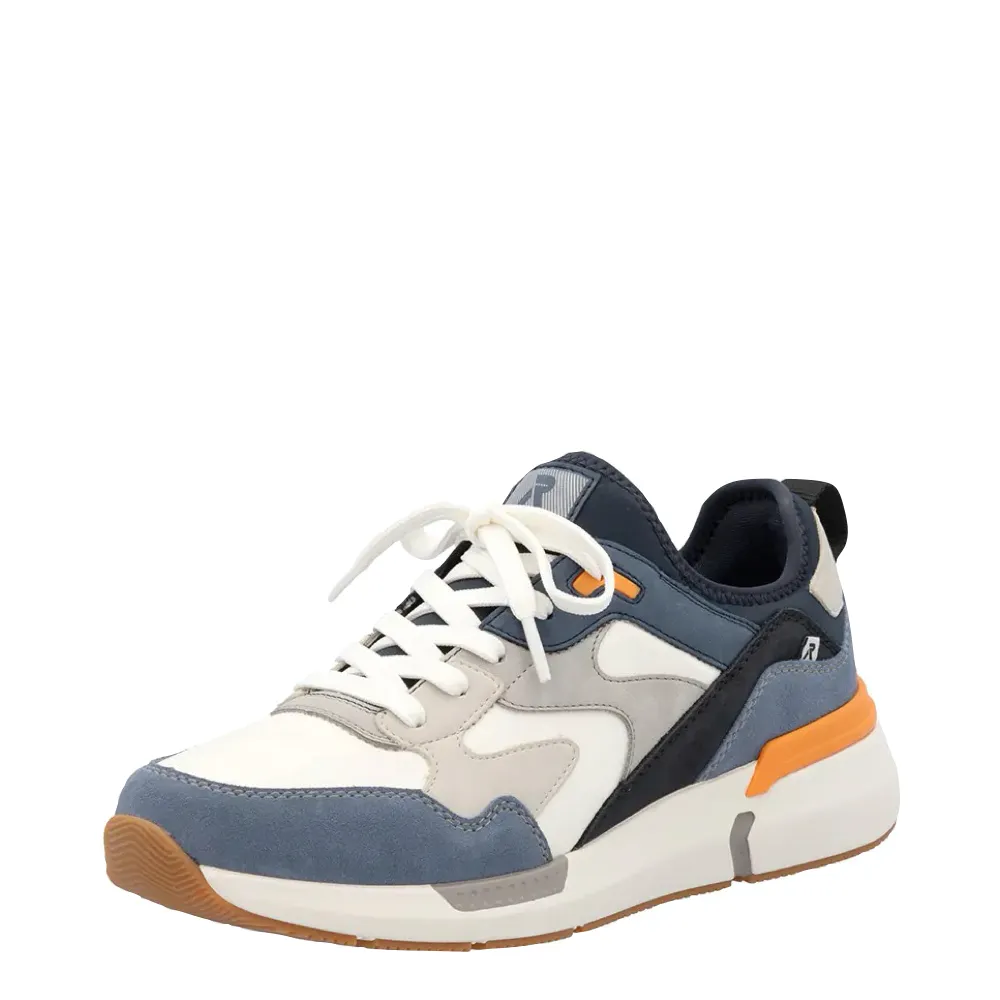 Rieker Herren Justus 03 Sneaker in Jeans/Dirty White/Cement