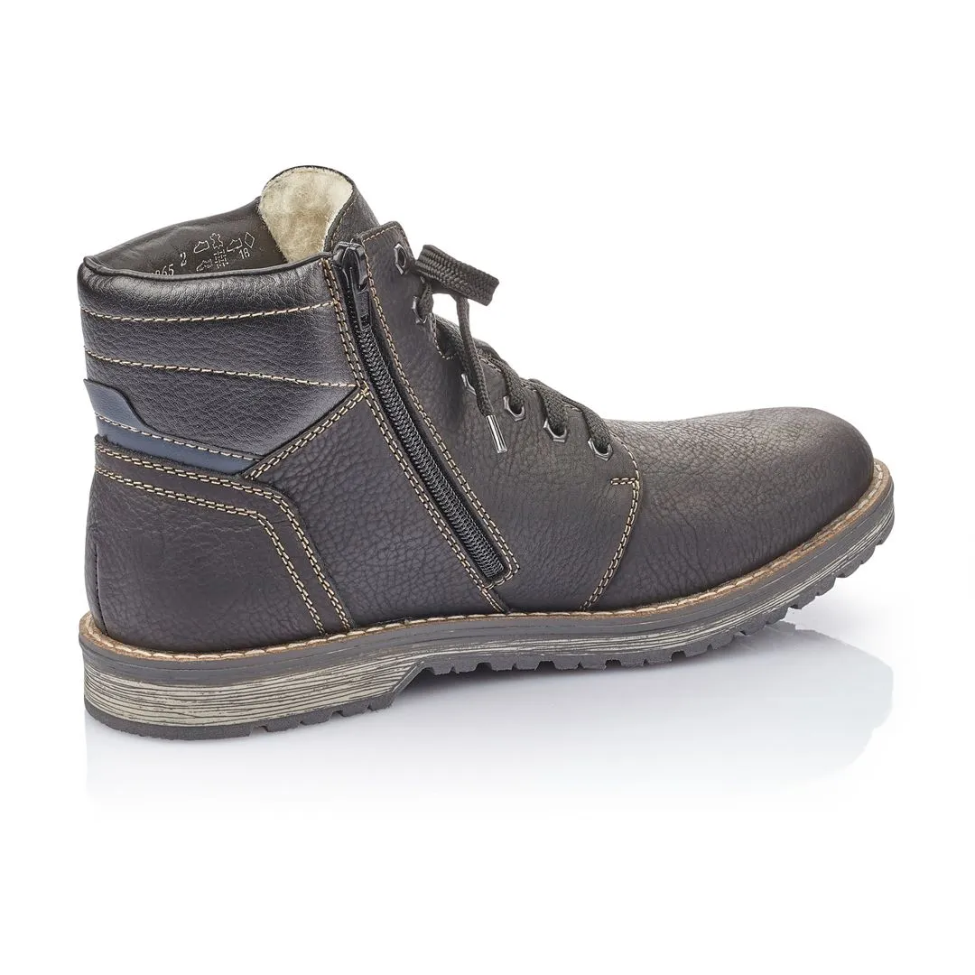 Rieker Schuhe 39223-00 Schwarzer Wanderer Schnürschuh RTex