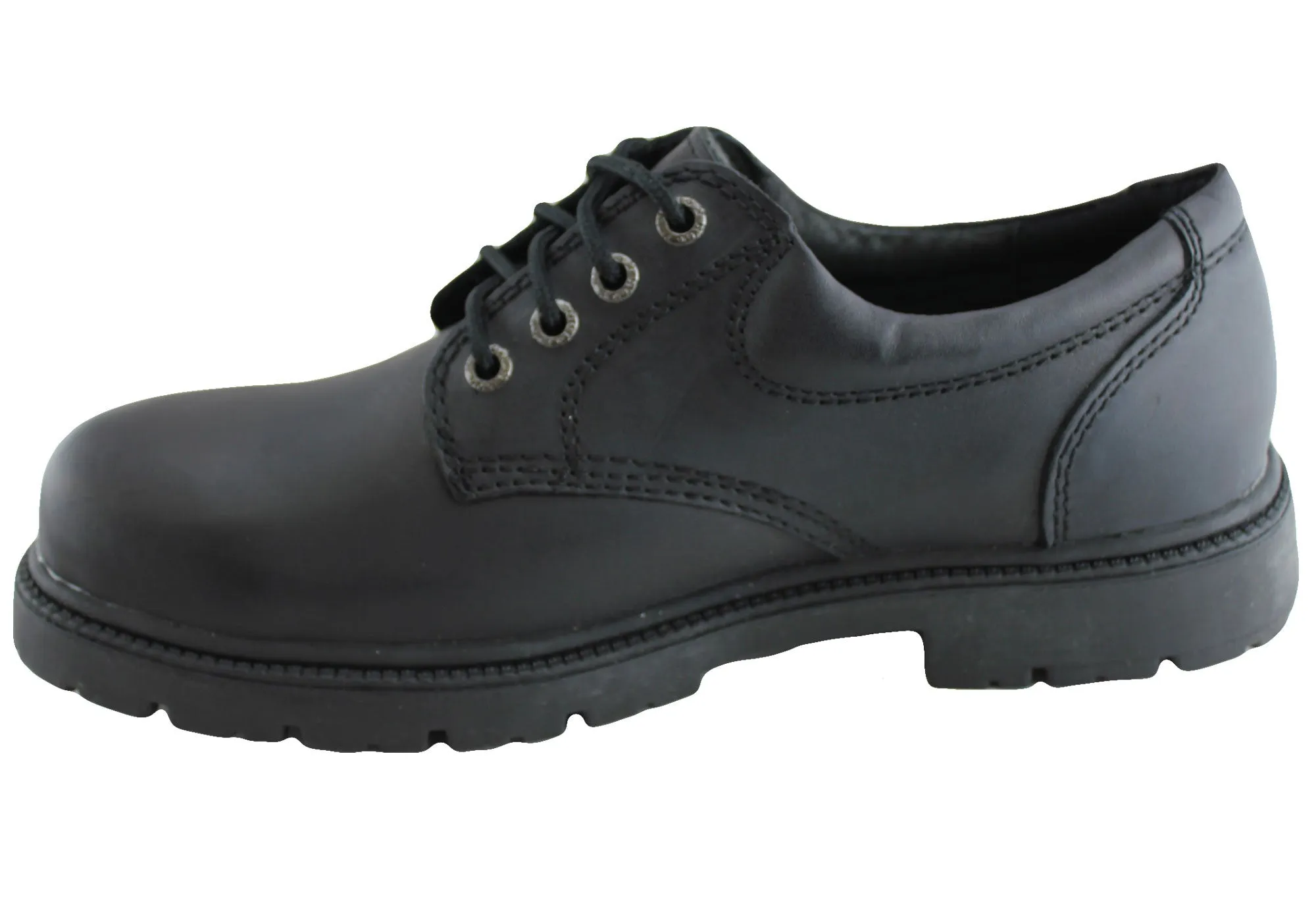 Roc Magnum Senior Schnürschuhe Bequeme Schulschuhe aus schwarzem Leder Roc Schuhe