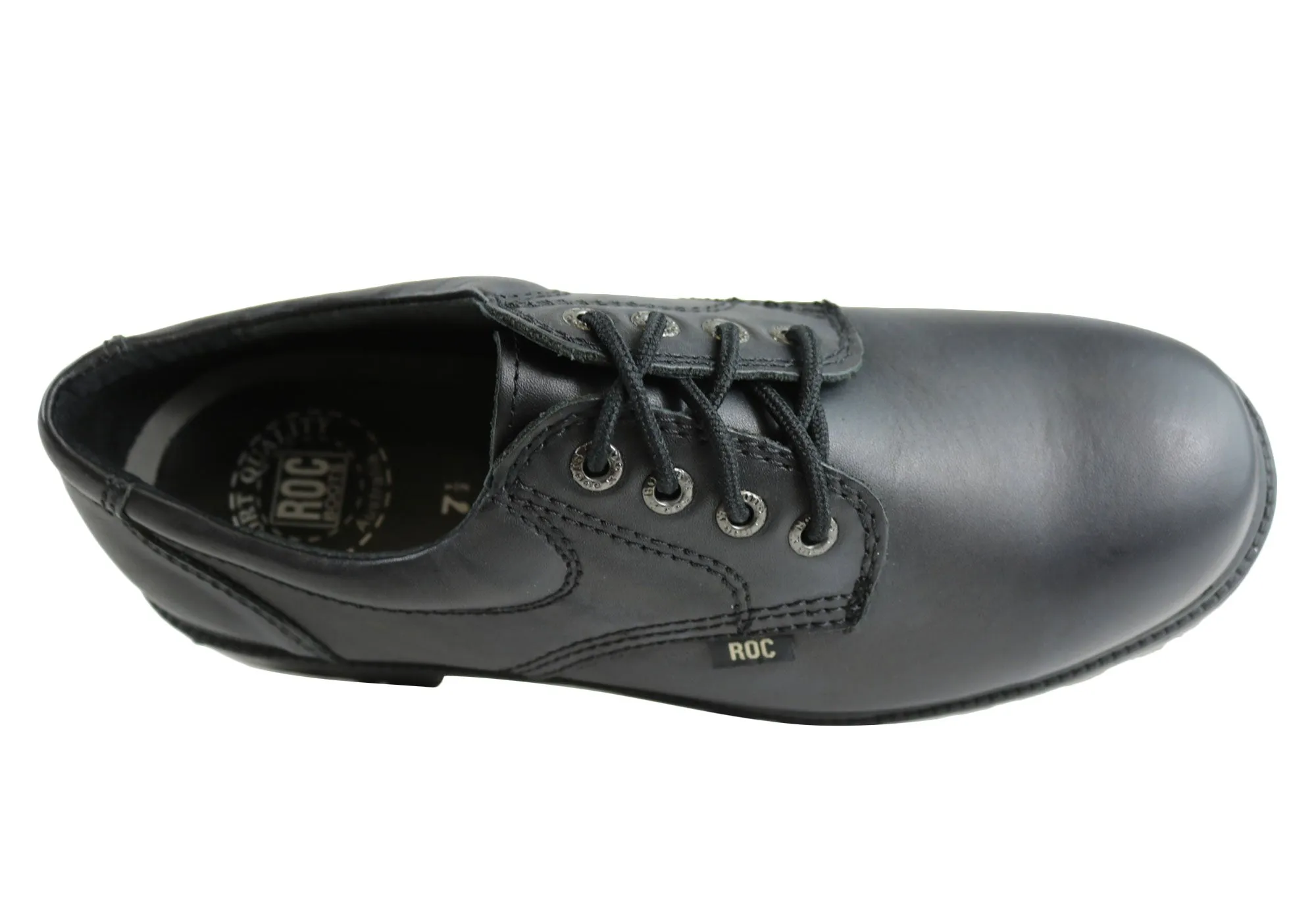 Roc Magnum Senior Schnürschuhe Bequeme Schulschuhe aus schwarzem Leder Roc Schuhe