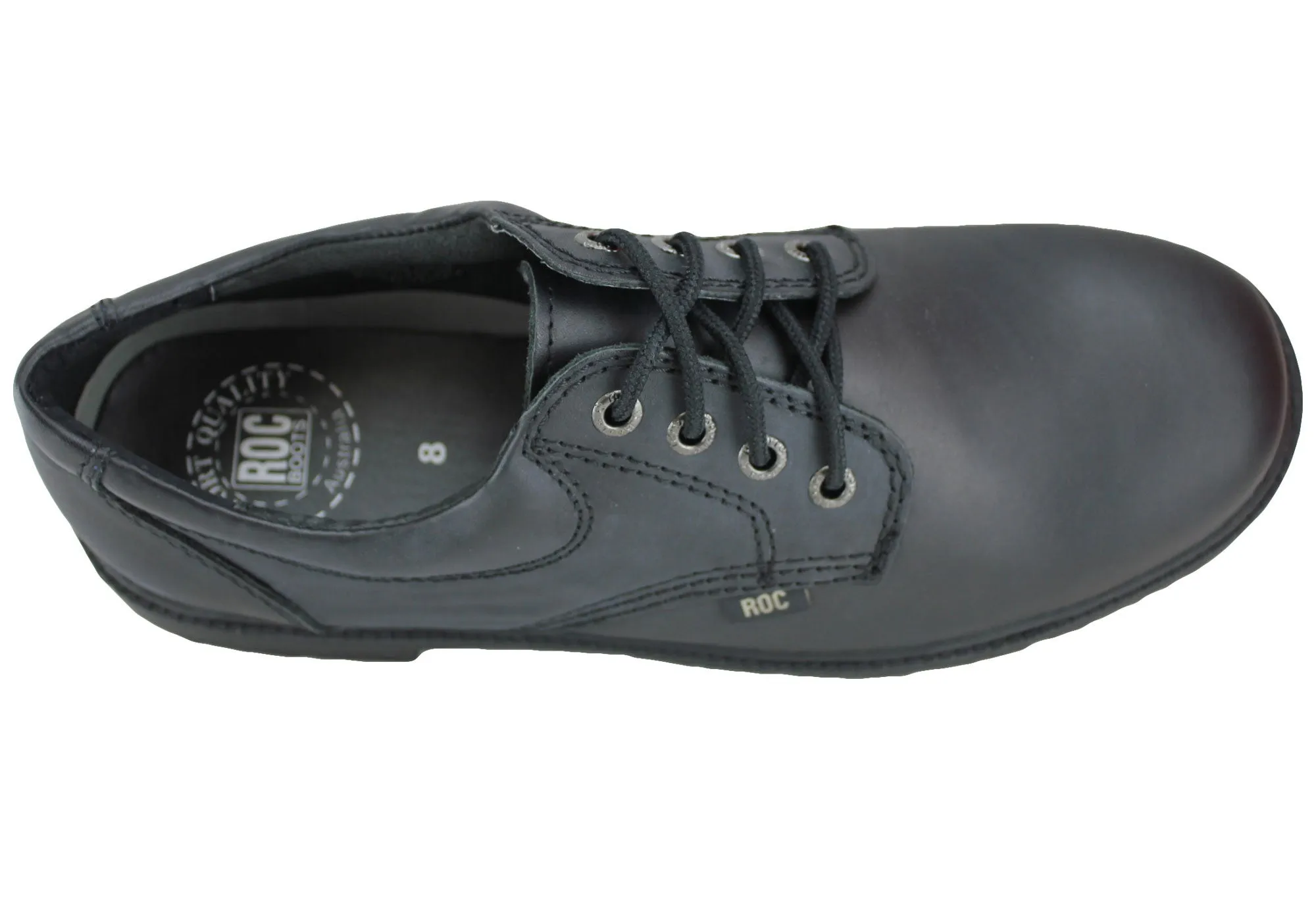 Roc Magnum Senior Schnürschuhe Bequeme Schulschuhe aus schwarzem Leder Roc Schuhe