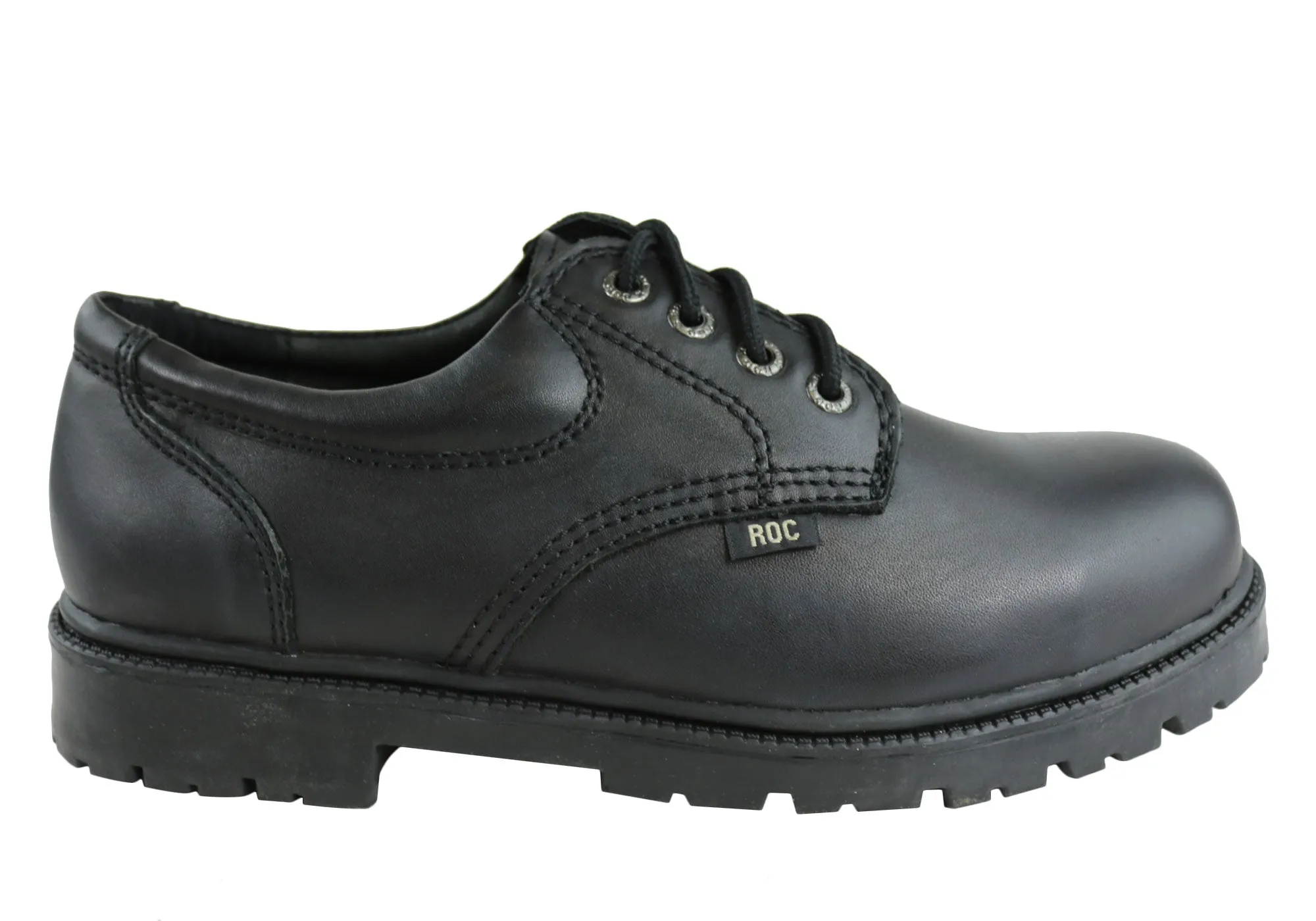 Roc Magnum Senior Schnürschuhe Bequeme Schulschuhe aus schwarzem Leder Roc Schuhe