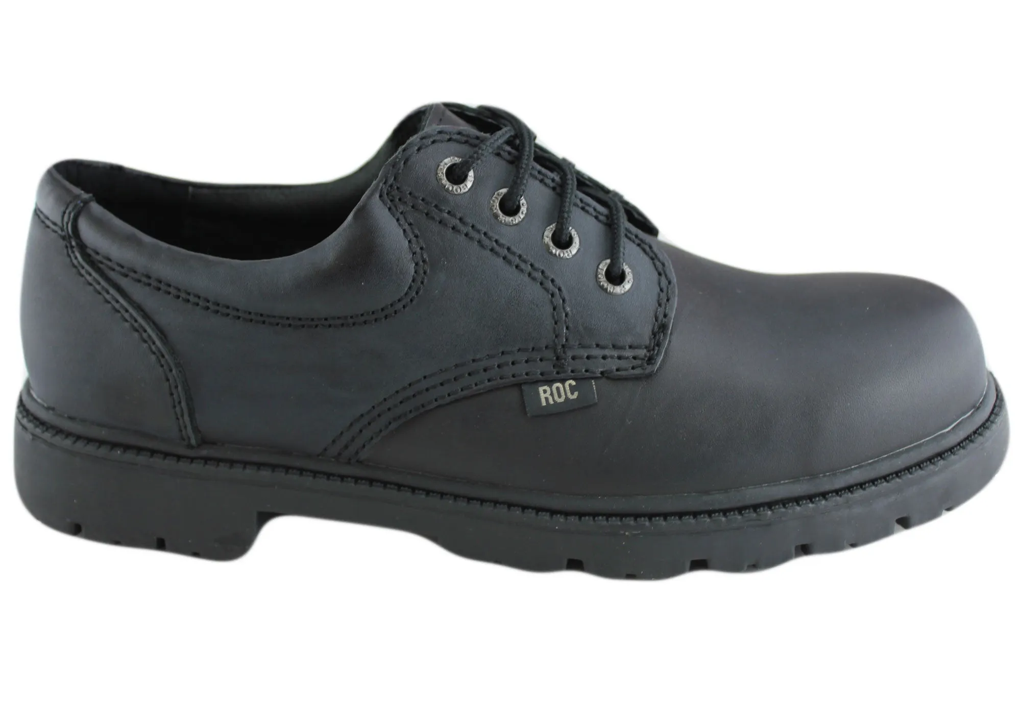 Roc Magnum Senior Schnürschuhe Bequeme Schulschuhe aus schwarzem Leder Roc Schuhe