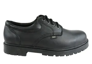 Roc Magnum Senior Schnürschuhe Bequeme Schulschuhe aus schwarzem Leder Roc Schuhe