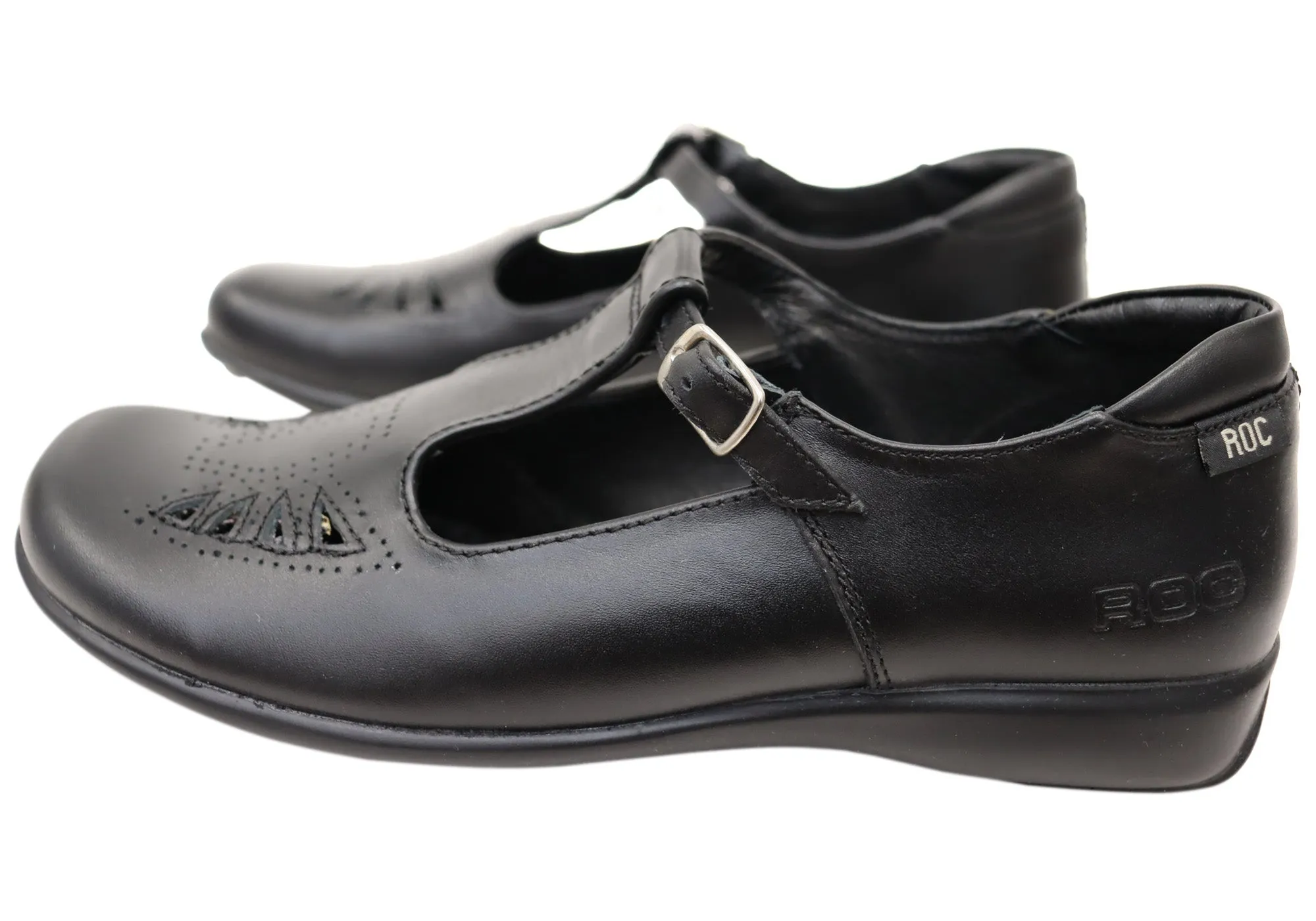 Roc Mango II Senior Ältere Mädchen Bequeme Langlebige T-Bar Schülerschuhe Roc Schuhe