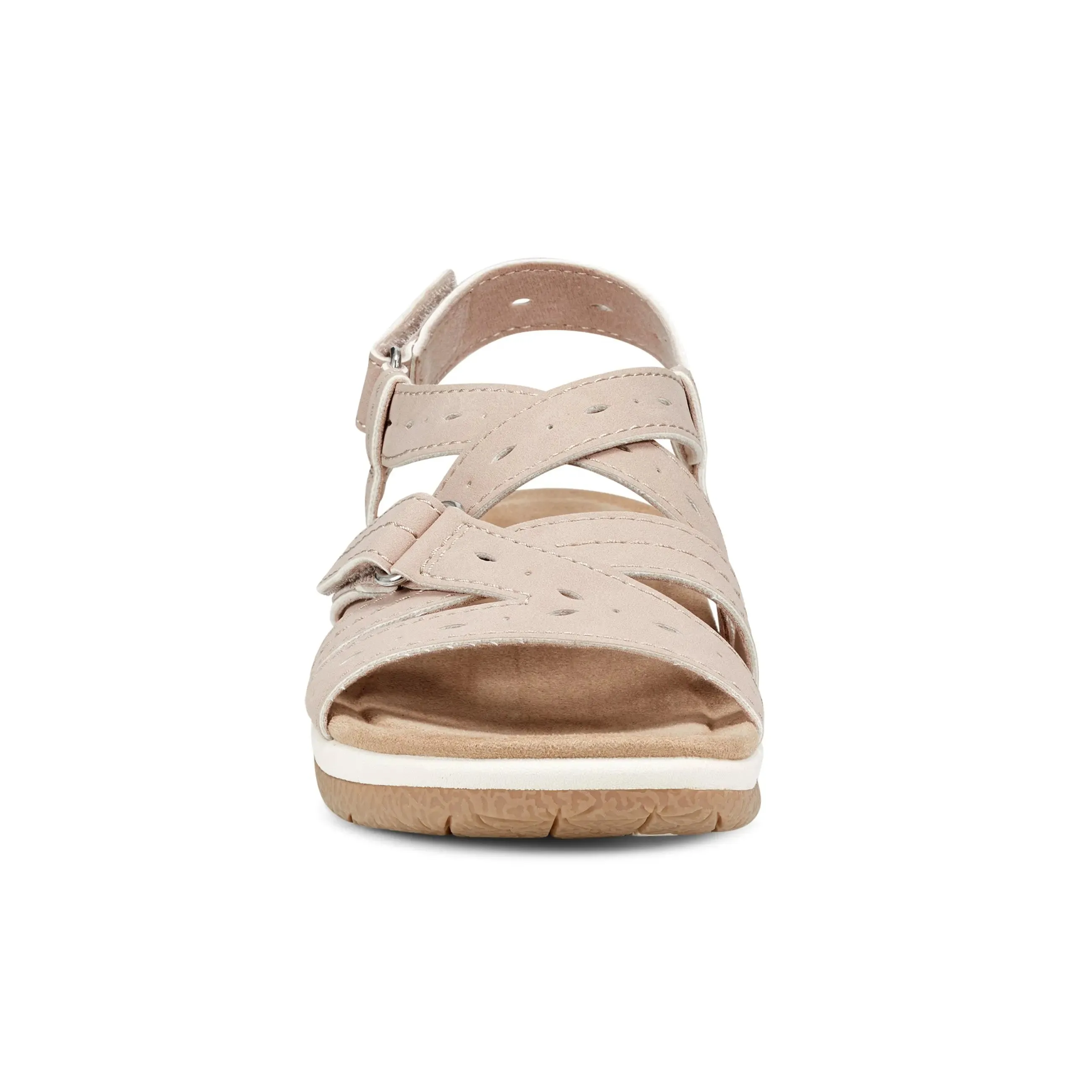 Samsin Rundspitze Riemchen Casual Flache Sandalen