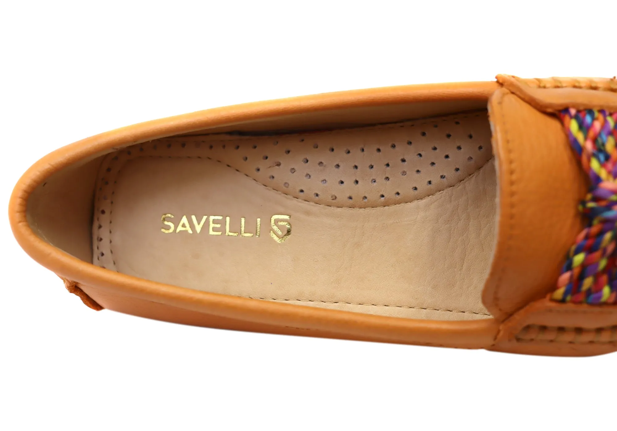 Savelli Erin Damen Bequeme Leder-Loafer Schuhe Hergestellt in Brasilien Savelli Schuhe