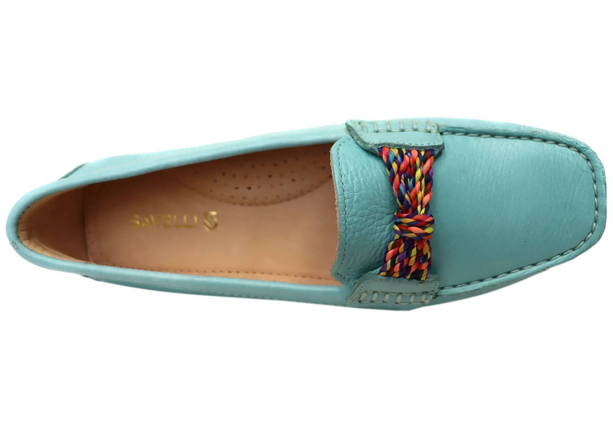 Savelli Erin Damen Bequeme Leder-Loafer Schuhe Hergestellt in Brasilien Savelli Schuhe