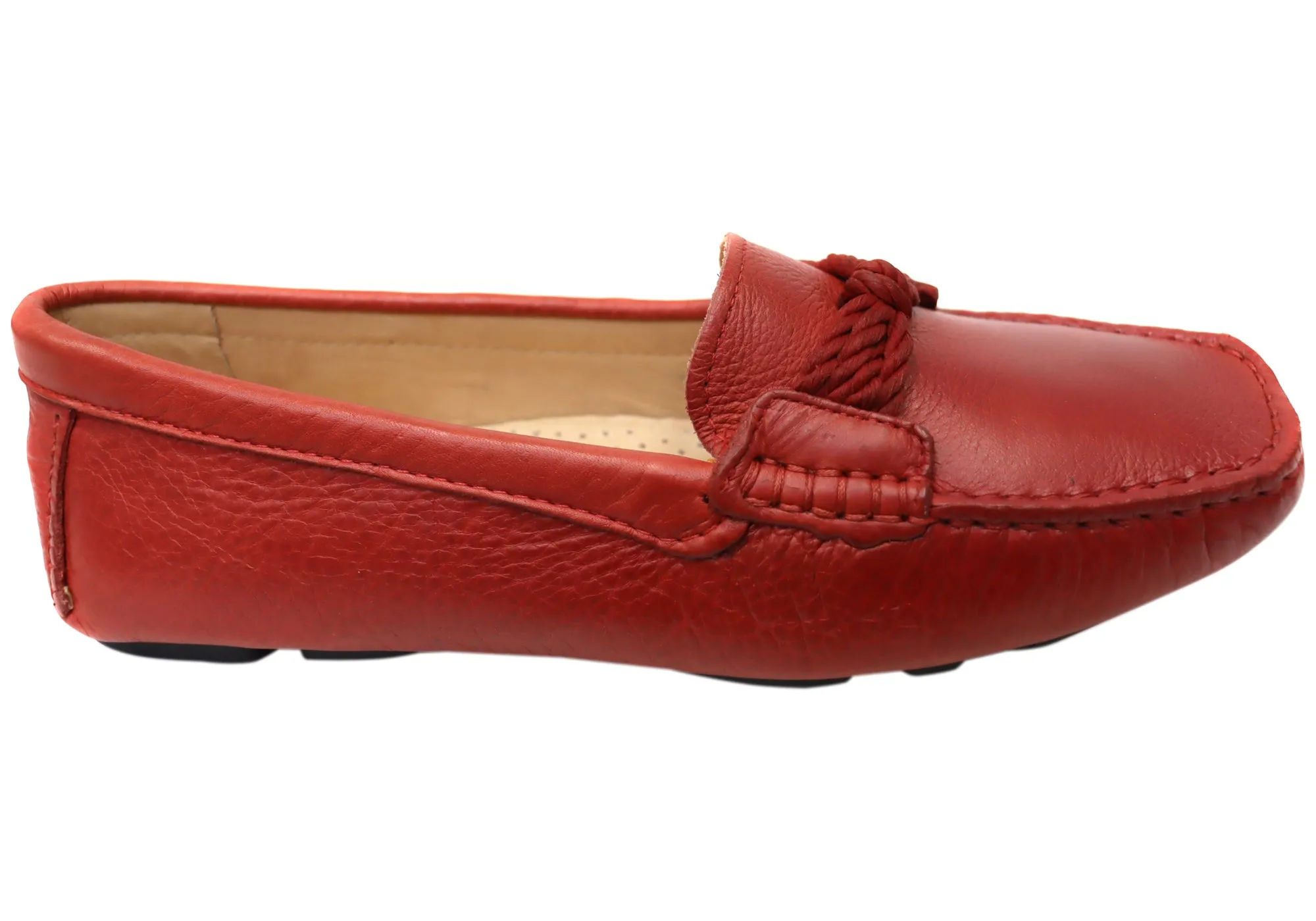 Savelli Erin Damen Bequeme Leder-Loafer Schuhe Hergestellt in Brasilien Savelli Schuhe