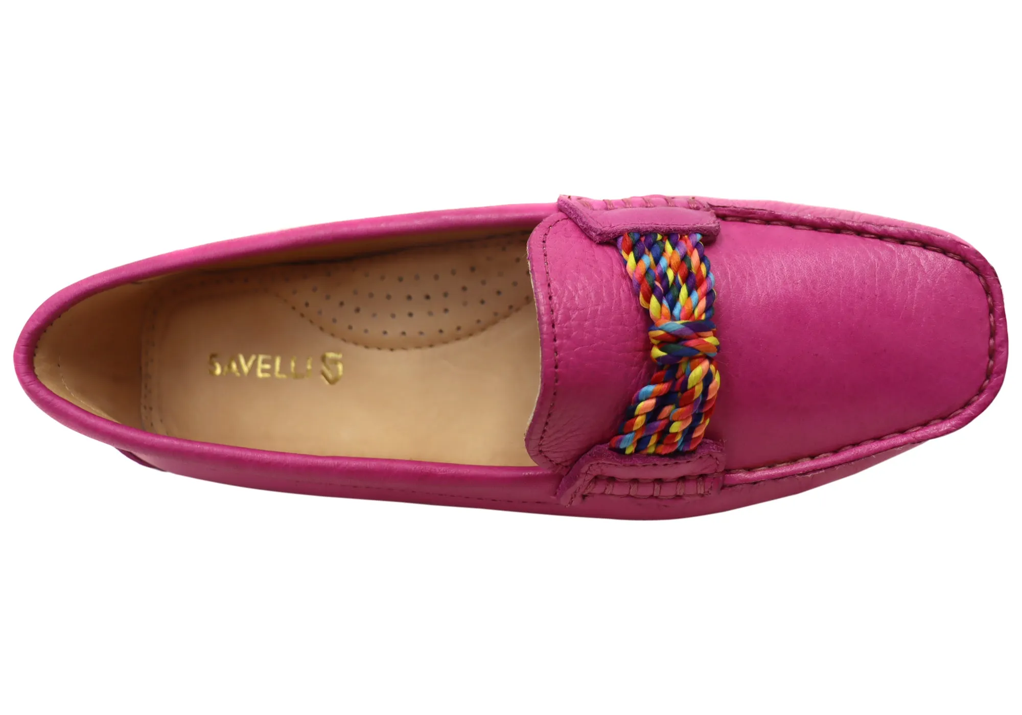 Savelli Erin Damen Bequeme Leder-Loafer Schuhe Hergestellt in Brasilien Savelli Schuhe