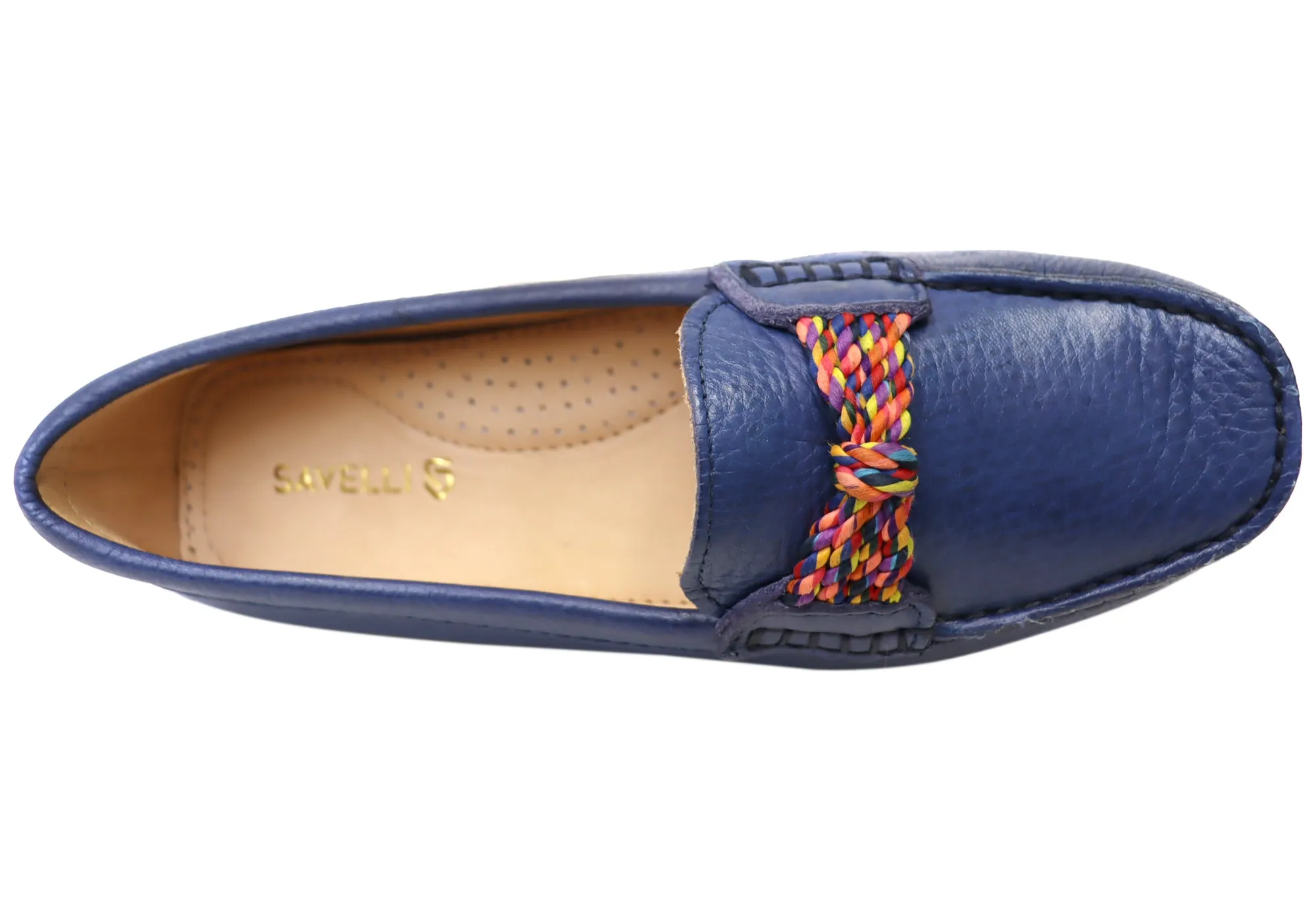 Savelli Erin Damen Bequeme Leder-Loafer Schuhe Hergestellt in Brasilien Savelli Schuhe