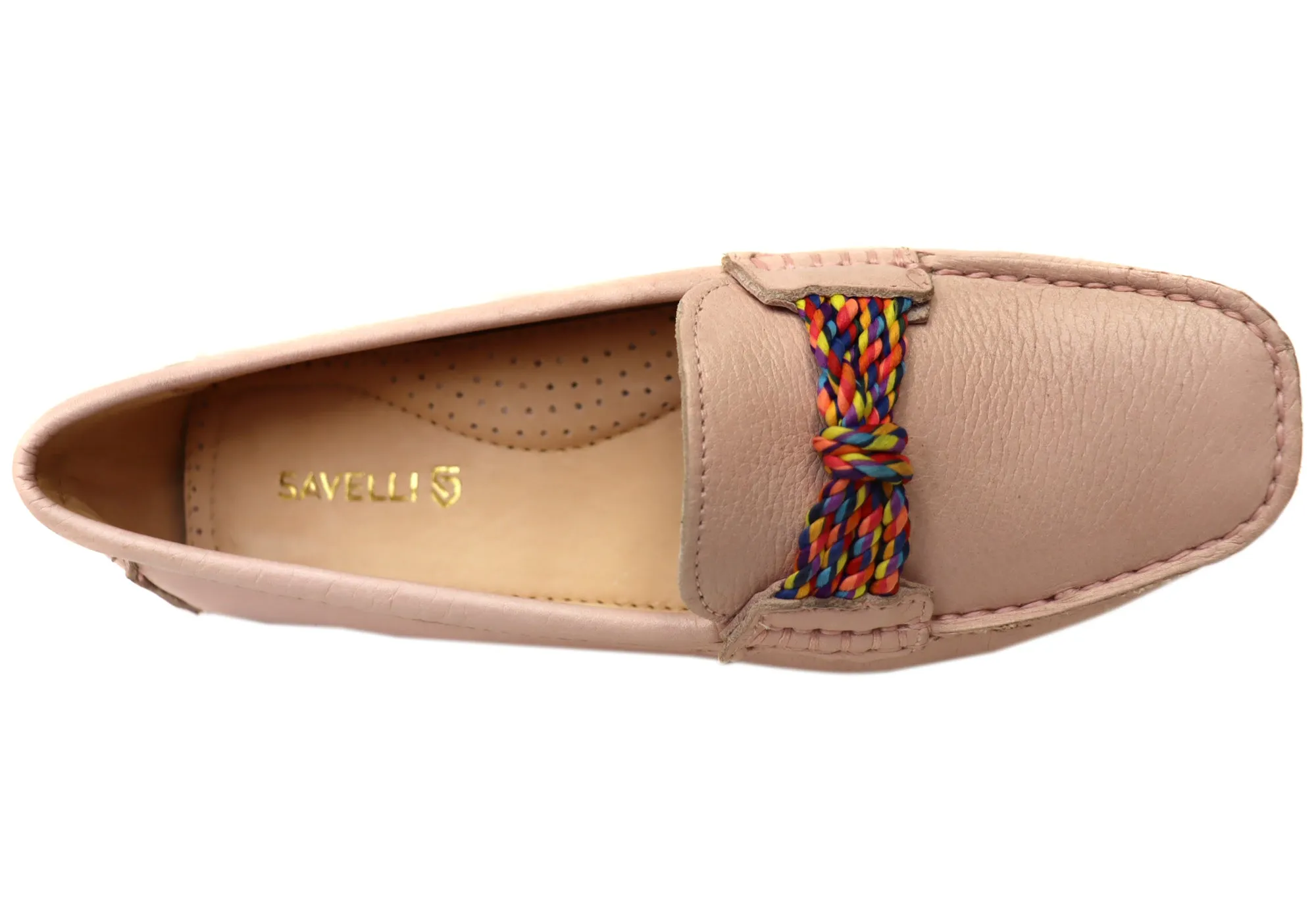 Savelli Erin Damen Bequeme Leder-Loafer Schuhe Hergestellt in Brasilien Savelli Schuhe